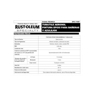 Pintura Para Tina Bañera Azulejos Lavamanos Rust Oleum - Imagen 3