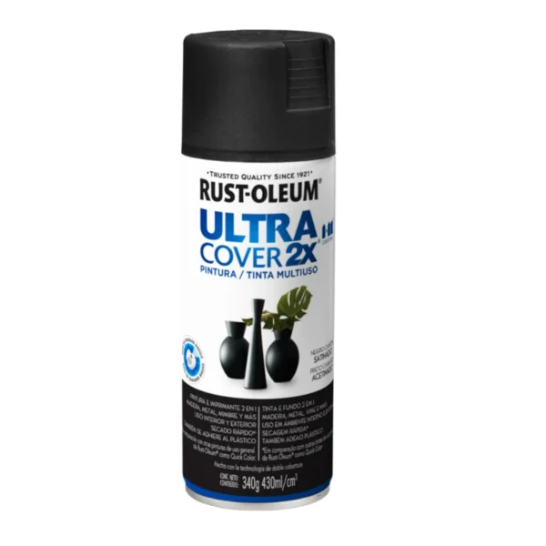 Pintura Spray Negro Satinado Rust Oleum