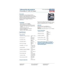 ACEITE LIQUI MOLY 10W30 STREET 1L - Imagen 3