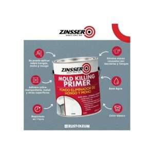 Barniz Zinsser Fondo Eliminador de Hongo y Moho 3.786 mL – Protección Total - Imagen 3