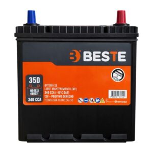 Batería Beste 35 Ah 340 CCA 40B19L - Potencia Compacta para Autos Pequeños