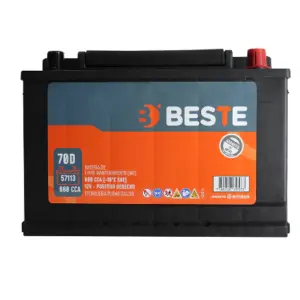 Batería Beste 70 Ah 660 CCA 57113 - Alto Rendimiento y Potencia para Vehículos de Gran Demanda
