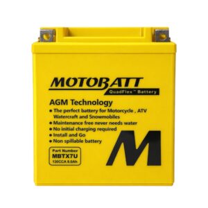 Batería Moto Motobatt MBTX7U (YTX7L-BS) AGM 8Ah 12V
