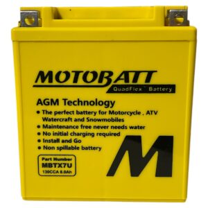 Batería Moto Motobatt MBTX7U (YTX7L-BS) AGM 8Ah 12V