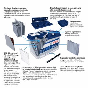 Batería Bosch EFB Star Stop 70 Ah 680 CCA LN3 – Rendimiento Óptimo para Vehículos - Imagen 4