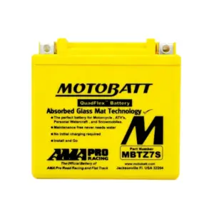 Motobatt MBTZ7S – Batería AGM 12V 6.5Ah con 100 CCA y Tecnología QuadFlex - Imagen 2