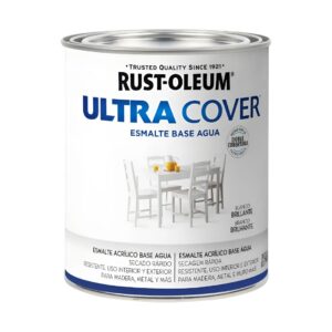 Pintura Esmalte Al Agua Brillante Blanco Rust Oleum 946ml – Alta Cobertura