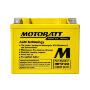 Batería Moto Motobatt MBTX12U 12V 14Ah AGM