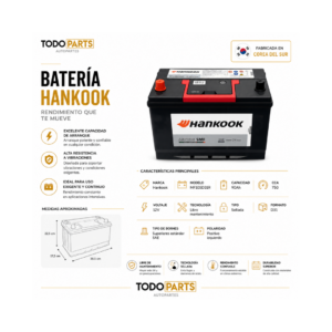 Batería Hankook 90Ah 750CCA MF105D31R - Imagen 5