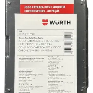 Set de Dados, Puntas y Chicharra Wurth 40 Piezas - Imagen 3