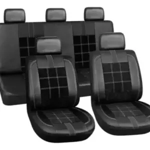 Funda Cubre Asientos Eco Cuero Gamuza Motorlife 11pzs
