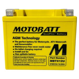 Batería Moto Motobatt MBTX12U(YTX12-BS)(YTX14-BS) 12V 14Ah AGM