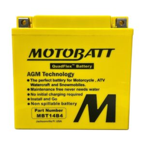 Batería Moto Motobatt AGM MBT14B4 (YTX14-BS) 12V 13Ah