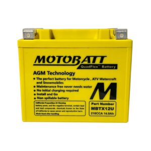 Batería Moto Motobatt MBTX12U (YTX12-BS) (YTX14-BS) 12V 14Ah AGM - Imagen 1