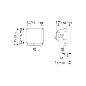 Faroles LED Hella Black Magic 3.2" Flood - Imagen 7