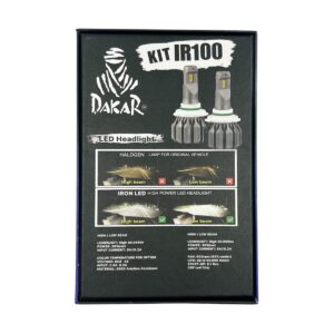 Kit Ampolletas LED Dakar IR100 H11 H8 H16 – 30.000 Lúmenes, 36W chips Cps - Imagen 3
