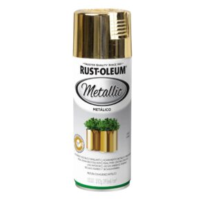 Pintura En Aerosol Rust Oleum Color Oro Metalic - Imagen 1