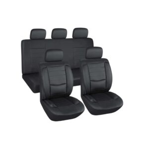 Funda Cubre Asientos Eco Cuero Gamuza Motorlife 11pzs