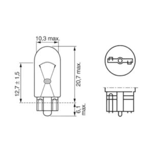 Ampolleta Bosch Xenon Blue W5W T10 Cola de Pez - Imagen 3