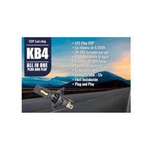 Kit Ampolletas Turbo Led Kb4 H4 Kobo Iron Plug & Play - Imagen 5