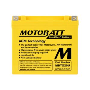 Batería Moto Motobatt MBTX20U (Ytx20l-bs) 12V 21Ah 320CCA