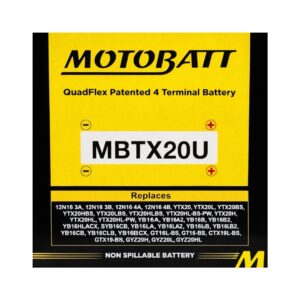 Batería Moto Motobatt MBTX20U (Ytx20l-bs) 12V 21Ah 320CCA - Imagen 5