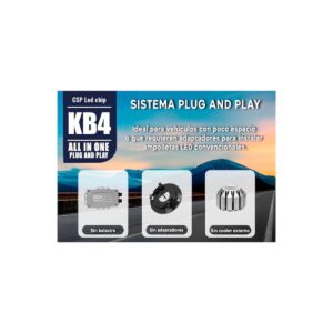 Kit Ampolletas Turbo Led Kb4 H11 Kobo Iron 12v 30W - Imagen 4