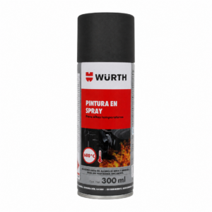 Pintura Wurth Alta Temperatura Negro Mate 215g