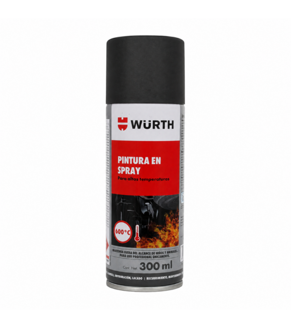 Pintura Wurth Alta Temperatura Negro Mate 215g Pintura Wurth Alta Temperatura Negro Mate 215g