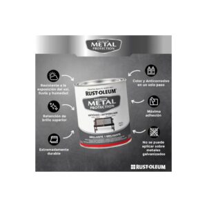 Pintura Metal Protection Negro Brillante 946ml Rust-Oleum - Imagen 3