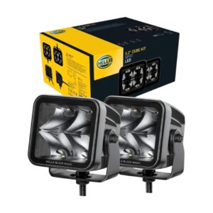 Kit Faroles Focos LED Hella Black Magic 3.2" Spot