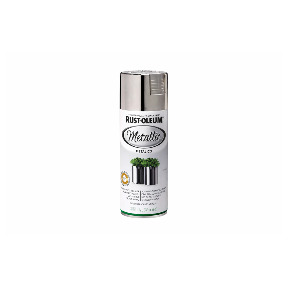 Pintura Metallic Color Cromo Brillante Rust Oleum - Acabado Metalico ...