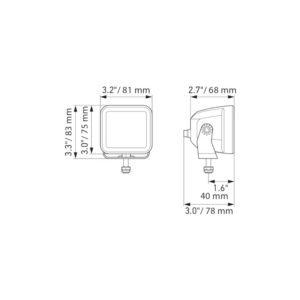 Kit Faroles Focos LED Hella Black Magic 3.2" Spot - Imagen 3