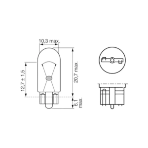 Kit Ampolletas Bosch Cola de Pez W5W T10 - Imagen 3