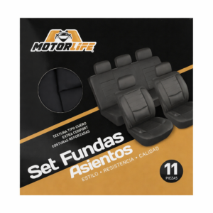 Funda Cubre Asientos Motorlife Eco Cuero Premium 11 Piezas - Imagen 1