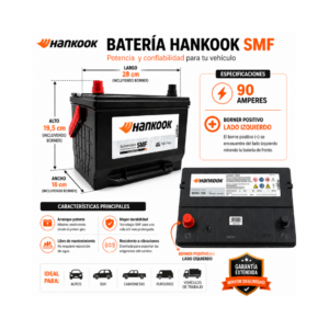 Batería Hankook 90 Ah 750CCA MF65-750 PI - Imagen 5