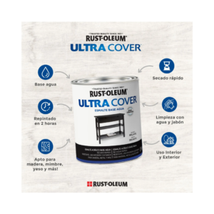 Pintura Rust-Oleum Ultra Cover Negro Brillante - Imagen 5