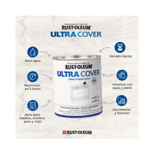 Pintura Rust-Oleum Ultra Cover Blanco Semi Brillante - Imagen 4