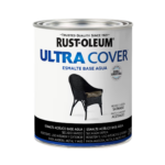 PINTURA RUST OLEUM ULTRA COVER ESMALTE BASE AGUA NEGRO CAÑON SATINADO 946 ML