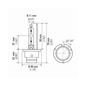 Ampolleta Xenón D2S Kobo 6000K 12V 35W - Imagen 3