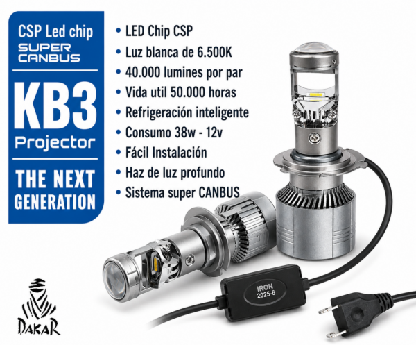 Kit Ampolletas Led KOBO H7 KB3 Super Canbus