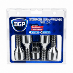 Set De Pernos De Seguridad Para Llantas De 12x1.5 + Llave
