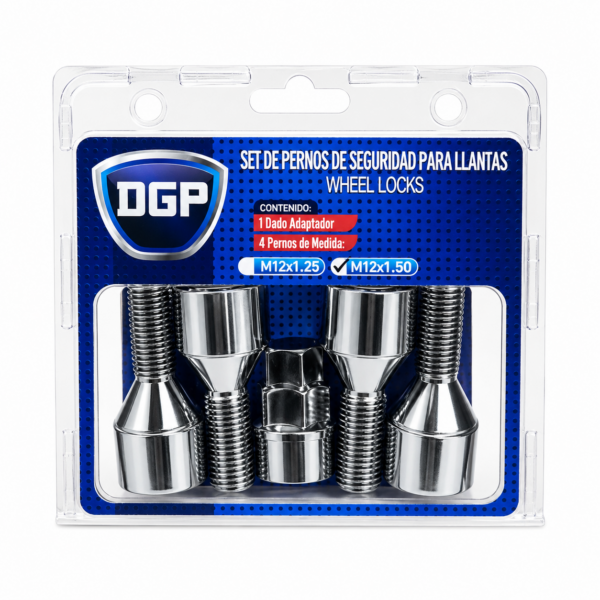 Set De Pernos De Seguridad Para Llantas De 12x1.5 + Llave