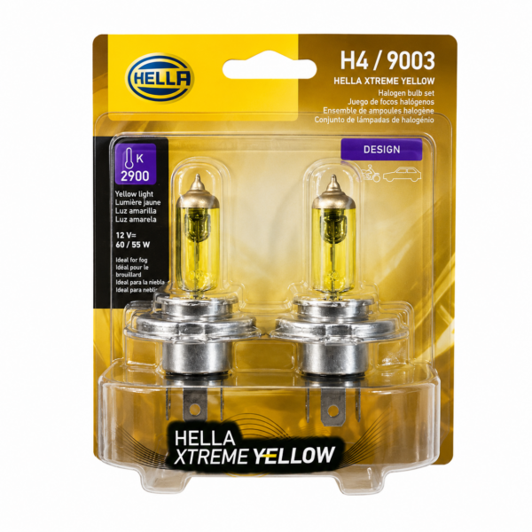 Ampolleta Hella Xtreme Yellow H4 9003 60/55w Par