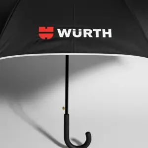 Paraguas Wurth Negro Automático Con Banda Reflectante