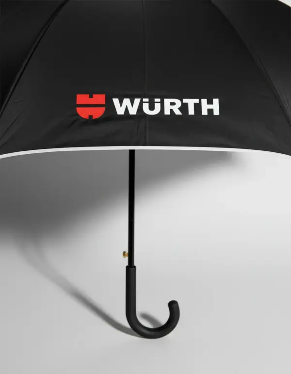 Paraguas Wurth Negro Automático Con Banda Reflectante