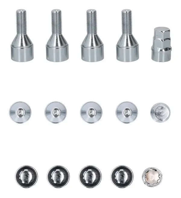 Set De Pernos De Seguridad Para Llantas De 12x1.5 + Llave