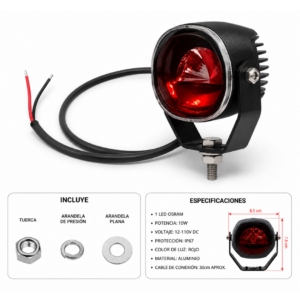Luz Seguridad Curva U Roja Grúa Horquilla Montacargas Led