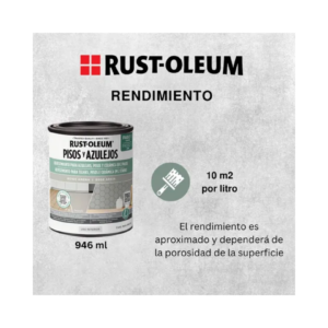 Pintura Rust-Oleum Para Pisos Y Azulejos Beige Arena 946 Ml - Imagen 5