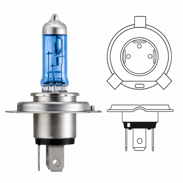 Ampolletas Philips CrystalVision H4 60/55W + W5W Pack 4